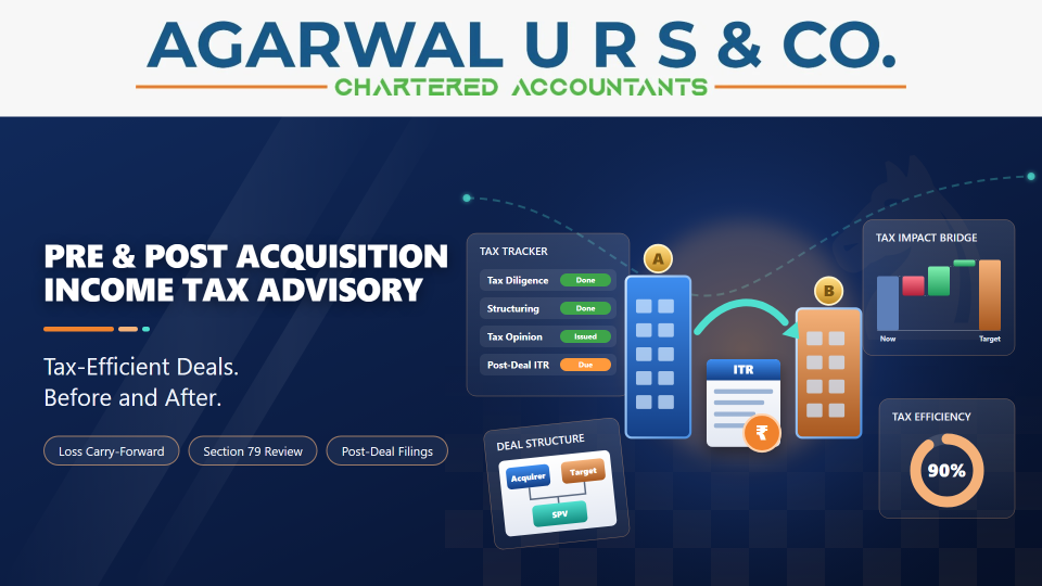 Pre & Post Acquisition Income Tax Advisory